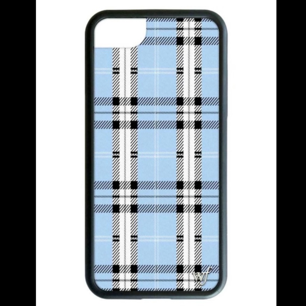 wildflower blue plaid iphone 6/7/8 phone case